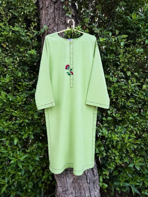 22222 Hand Embroidered Pistachio Green 2 Piece Stitched