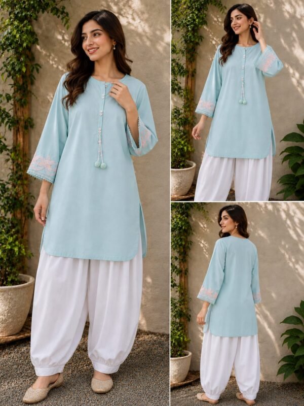 WhatsApp Image 2026-09-15 at 11.19.29 AM Pastel Powder Blue & White 2 Piece Stitched Suit